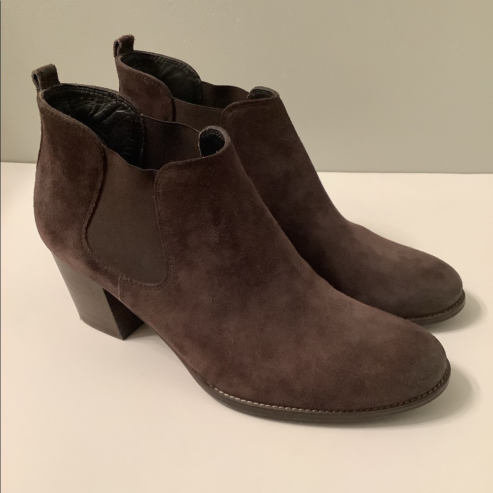 Paul Green brown suede booties, size 10 (UK 7.5)